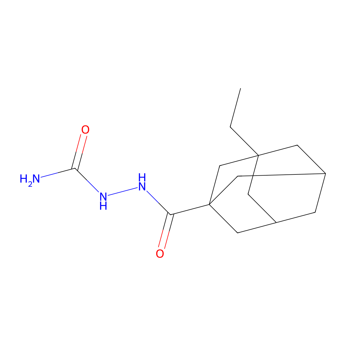 [(3-Ethyladamantane-1-carbonyl)amino]urea molecular structure, CAS 351328-28-4