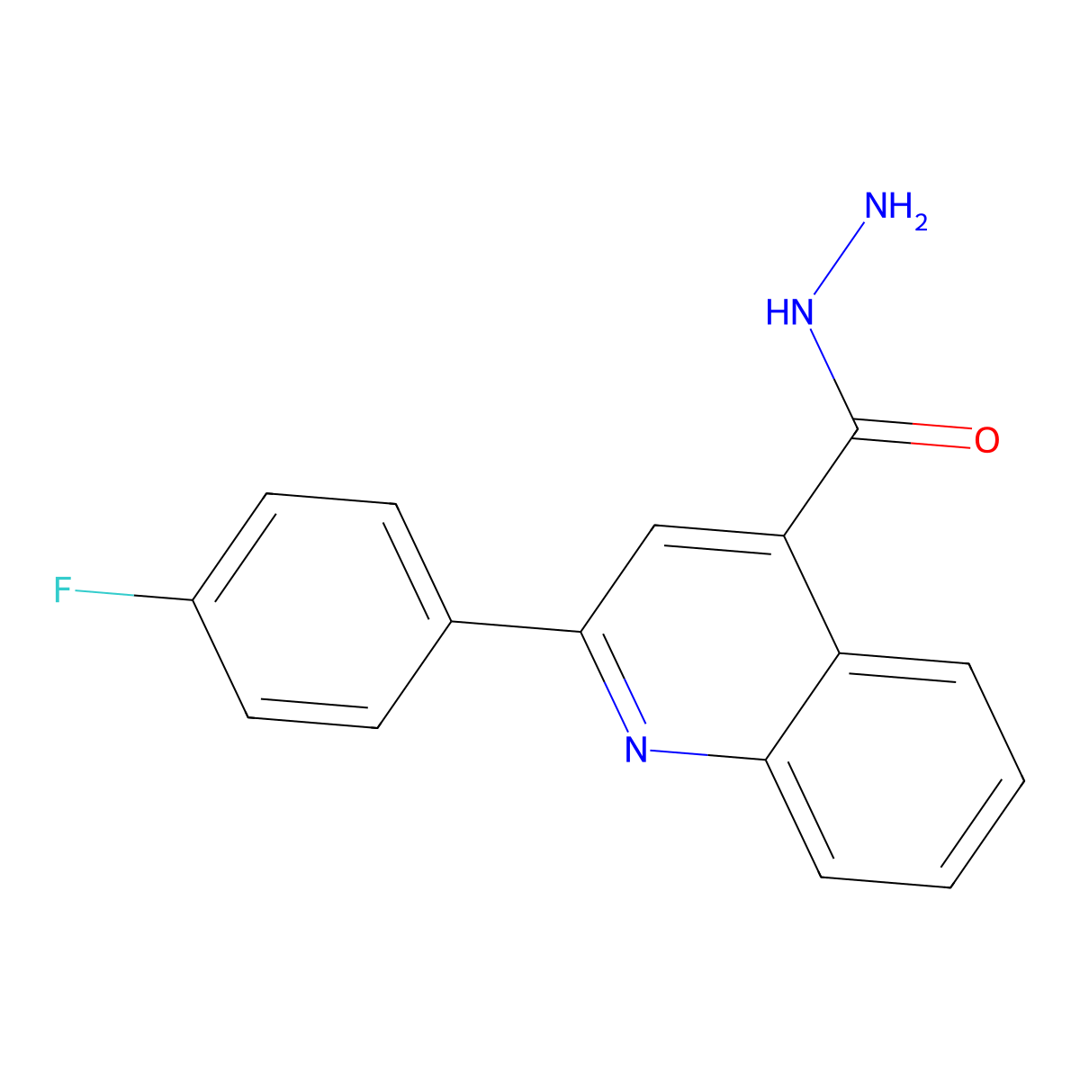 2-(4-Fluorophenyl)quinoline-4-carbohydrazide molecular structure, CAS 351328-72-8