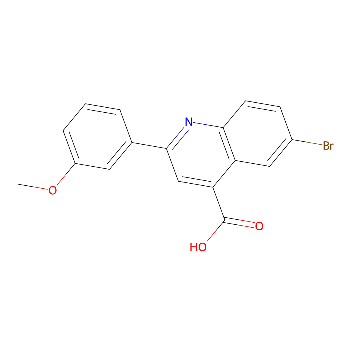 6-Bromo-2-(3-methoxyphenyl)quinoline-4-carboxylic acid molecular structure, CAS 351329-64-1