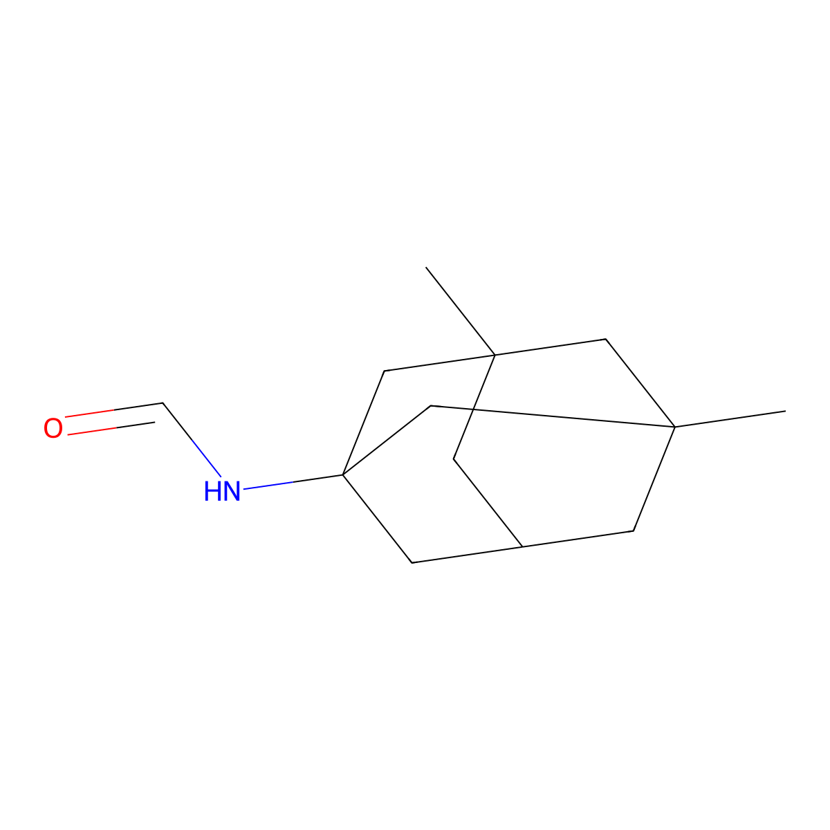 N-(3,5-Dimethyltricyclo(3.3.1.13,7)dec-1-yl)formamide molecular structure, CAS 351329-88-9