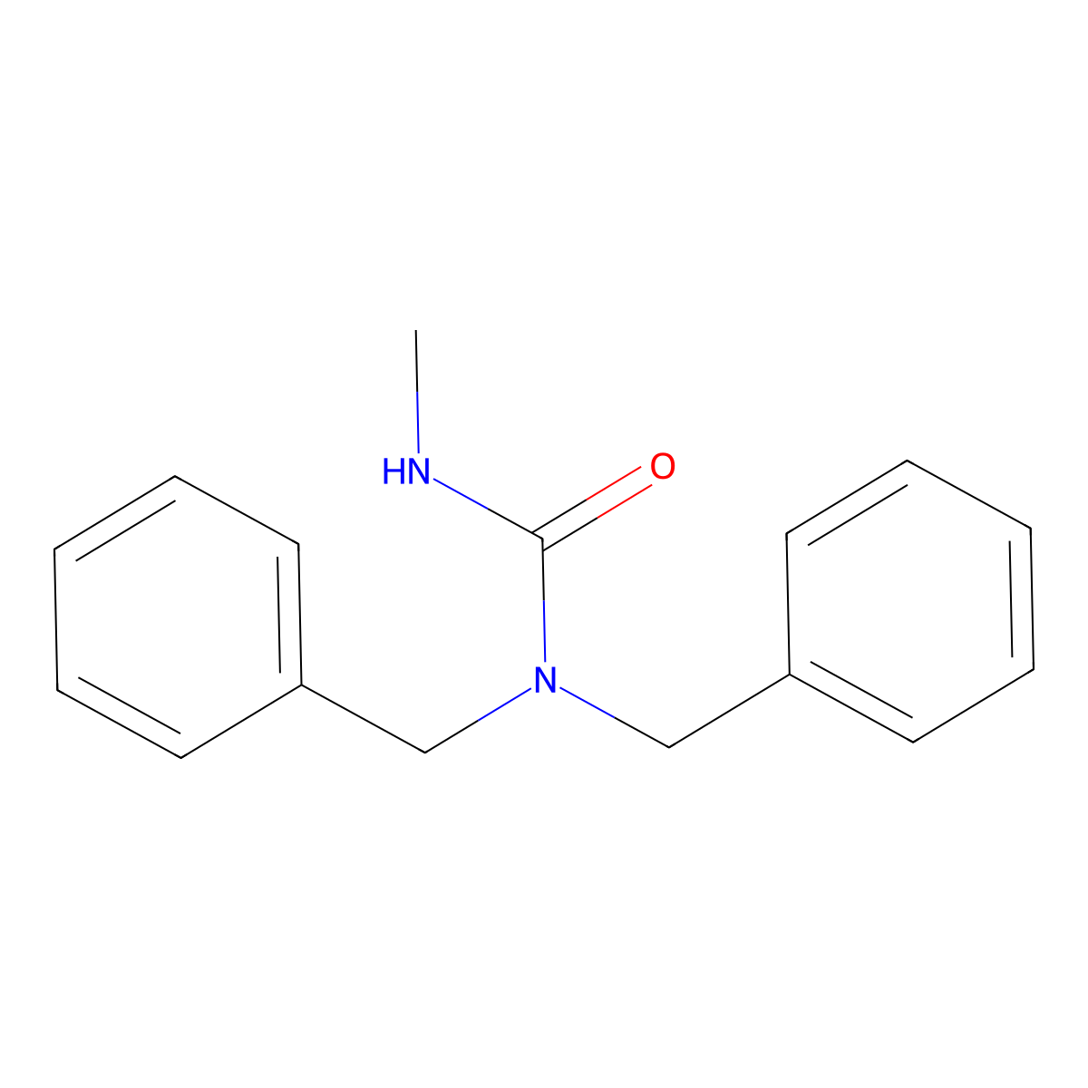 1,1-Dibenzyl-3-methylurea molecular structure, CAS 351332-33-7