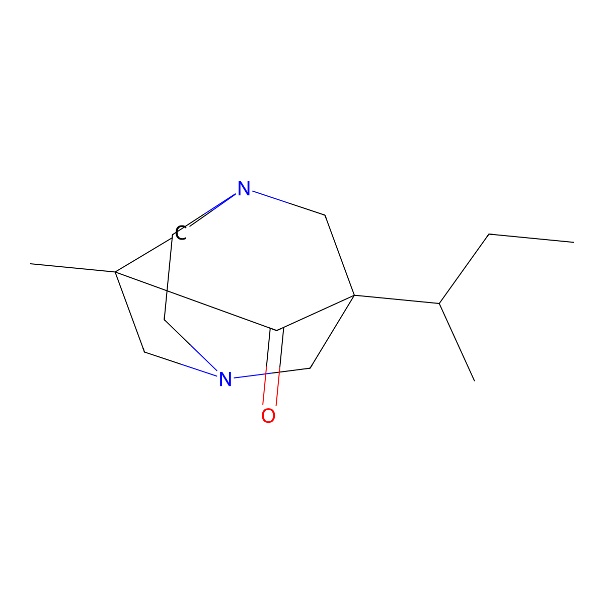1-Sec-butyl-8-methyl-3,6-diazatricyclo[4.3.1.1~3,8~]undecan-9-one molecular structure, CAS 351332-36-0