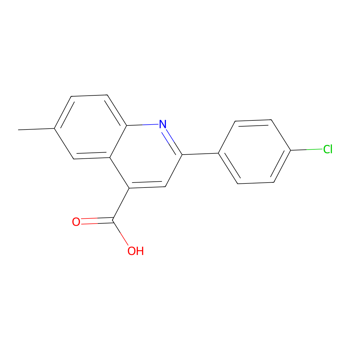 2-(4-Chlorophenyl)-6-methylquinoline-4-carboxylic acid molecular structure, CAS 351332-56-4