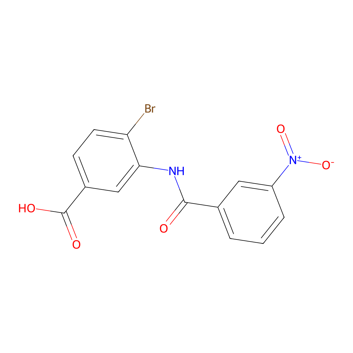 4-bromo-3-[(3-nitrobenzoyl)amino]benzoic Acid molecular structure, CAS 351332-57-5