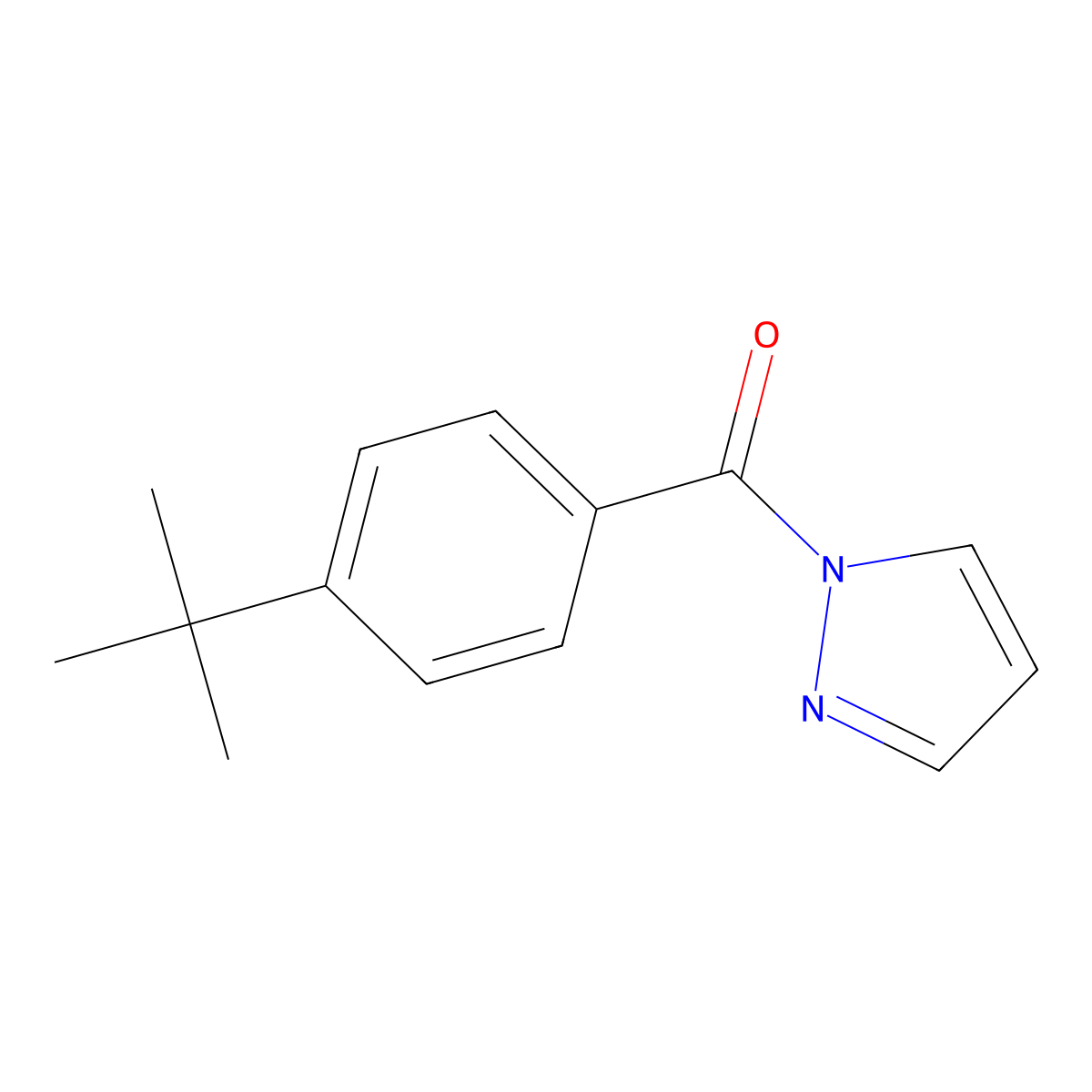 (4-Tert-butylphenyl)-pyrazol-1-ylmethanone molecular structure, CAS 351332-90-6