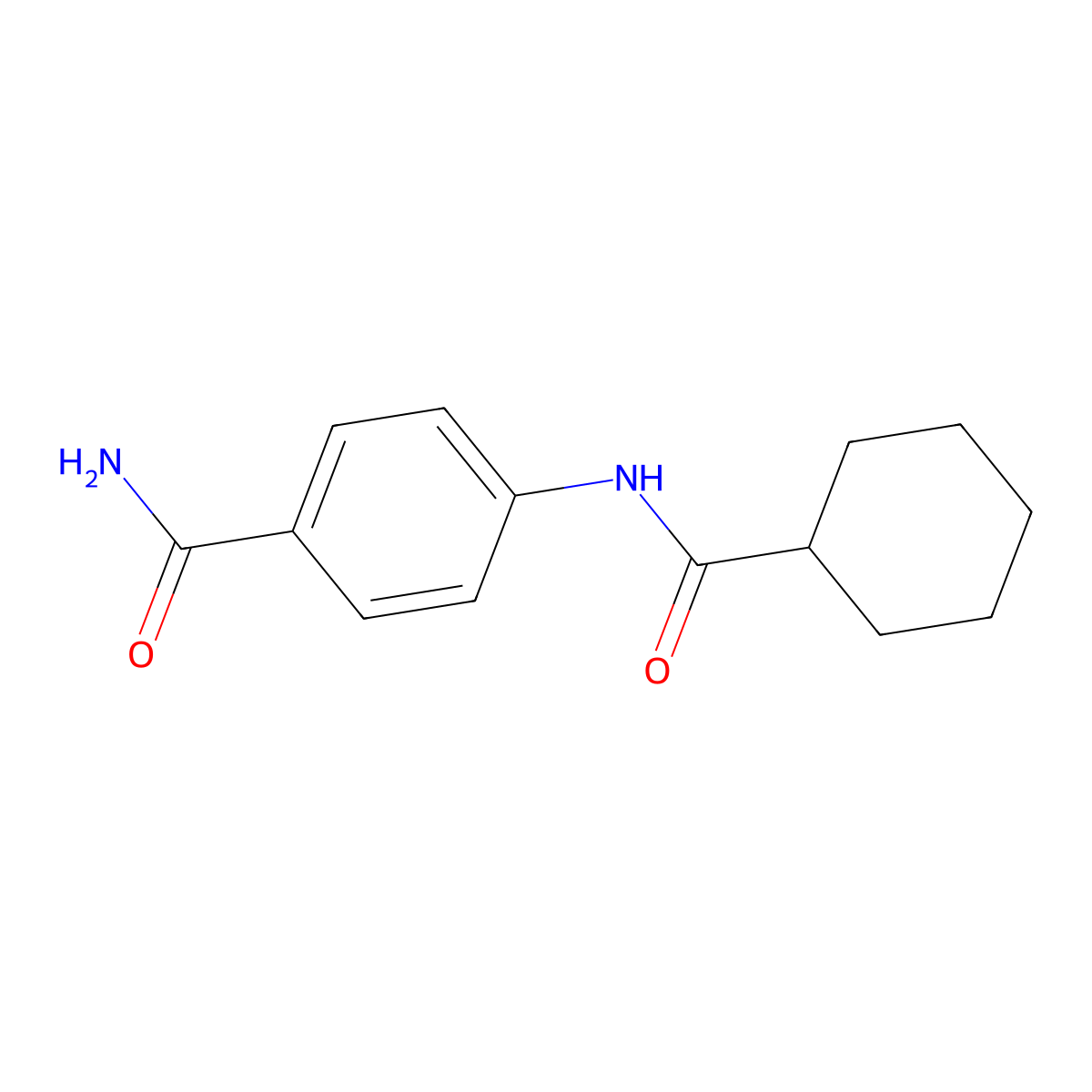 4-(Cyclohexanecarbonylamino)benzamide molecular structure, CAS 351335-09-6