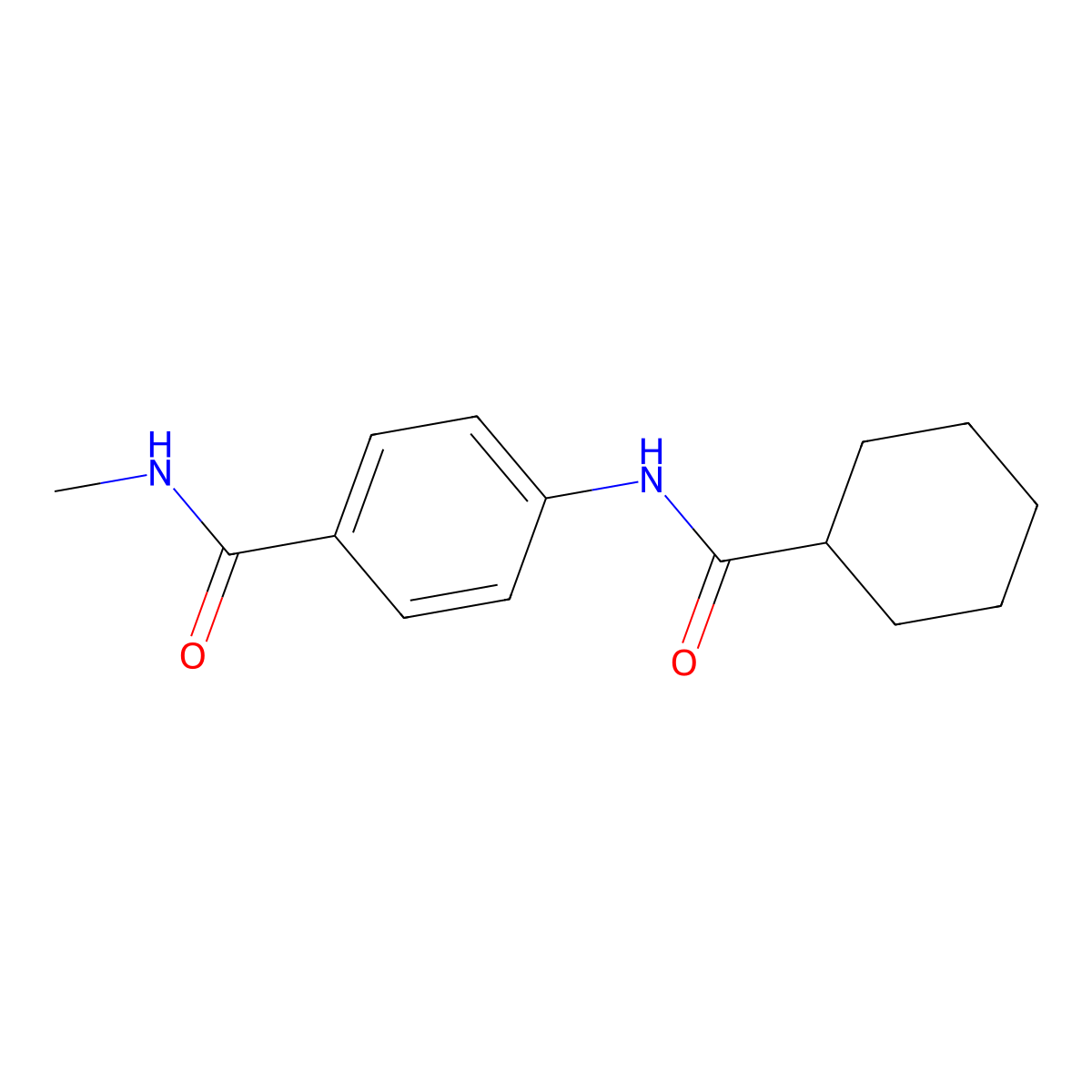 4-[(cyclohexylcarbonyl)amino]-N-methylbenzamide molecular structure, CAS 351335-10-9