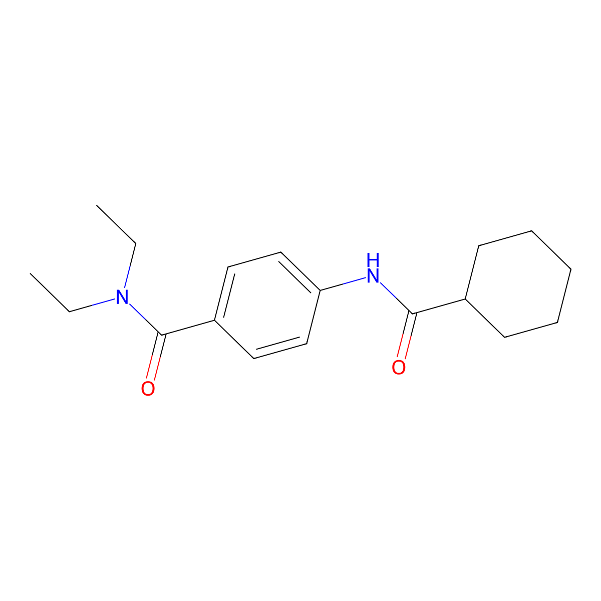 4-[(cyclohexylcarbonyl)amino]-N,N-diethylbenzamide molecular structure, CAS 351335-11-0