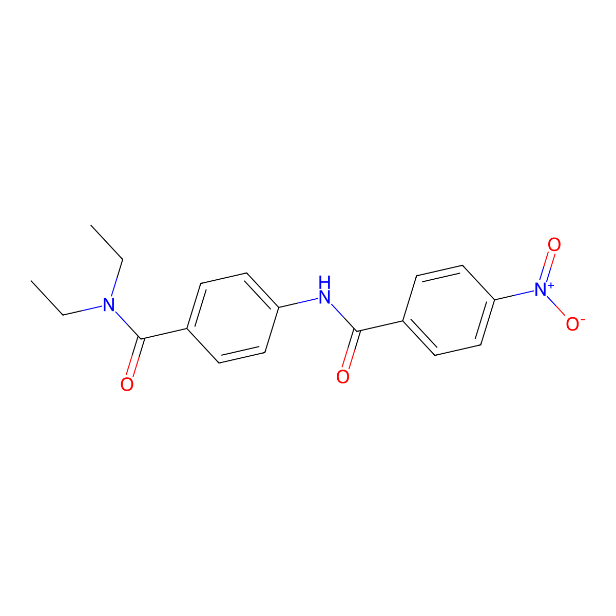 N,N-diethyl-4-[(4-nitrobenzoyl)amino]benzamide molecular structure, CAS 351335-13-2