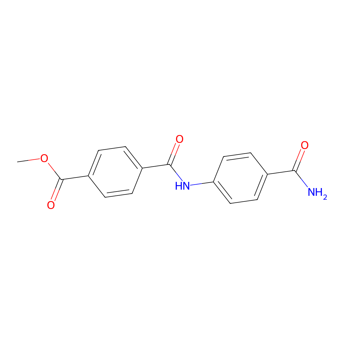Methyl 4-[(4-carbamoylphenyl)carbamoyl]benzoate molecular structure, CAS 351335-14-3