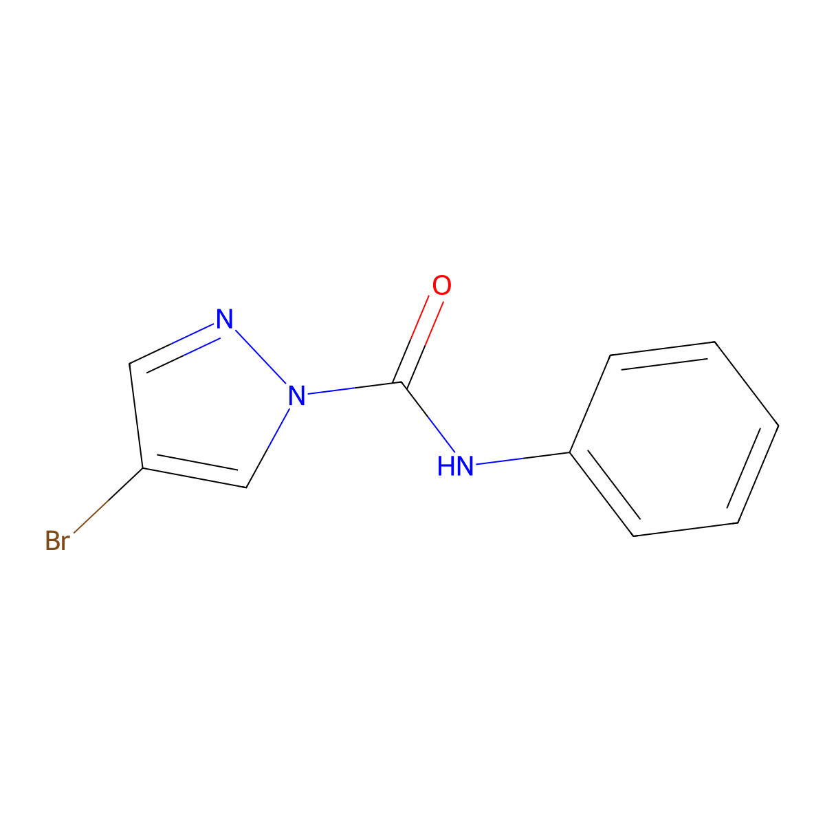 4-bromo-N-phenylpyrazole-1-carboxamide molecular structure, CAS 351335-21-2