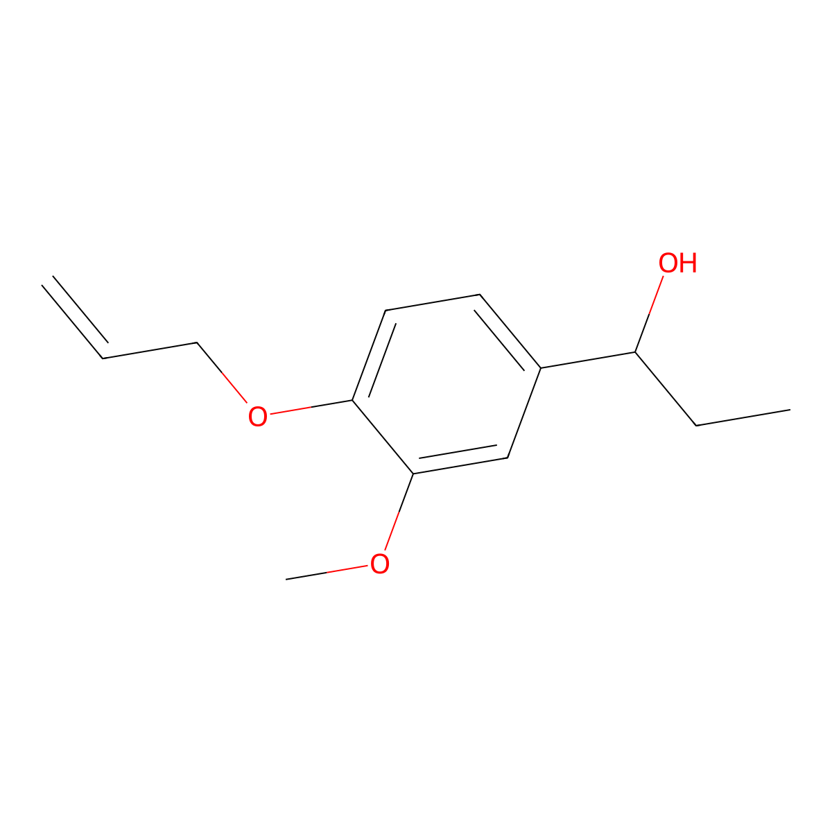 1-[3-Methoxy-4-(prop-2-en-1-yloxy)phenyl]propan-1-ol molecular structure, CAS 351335-50-7