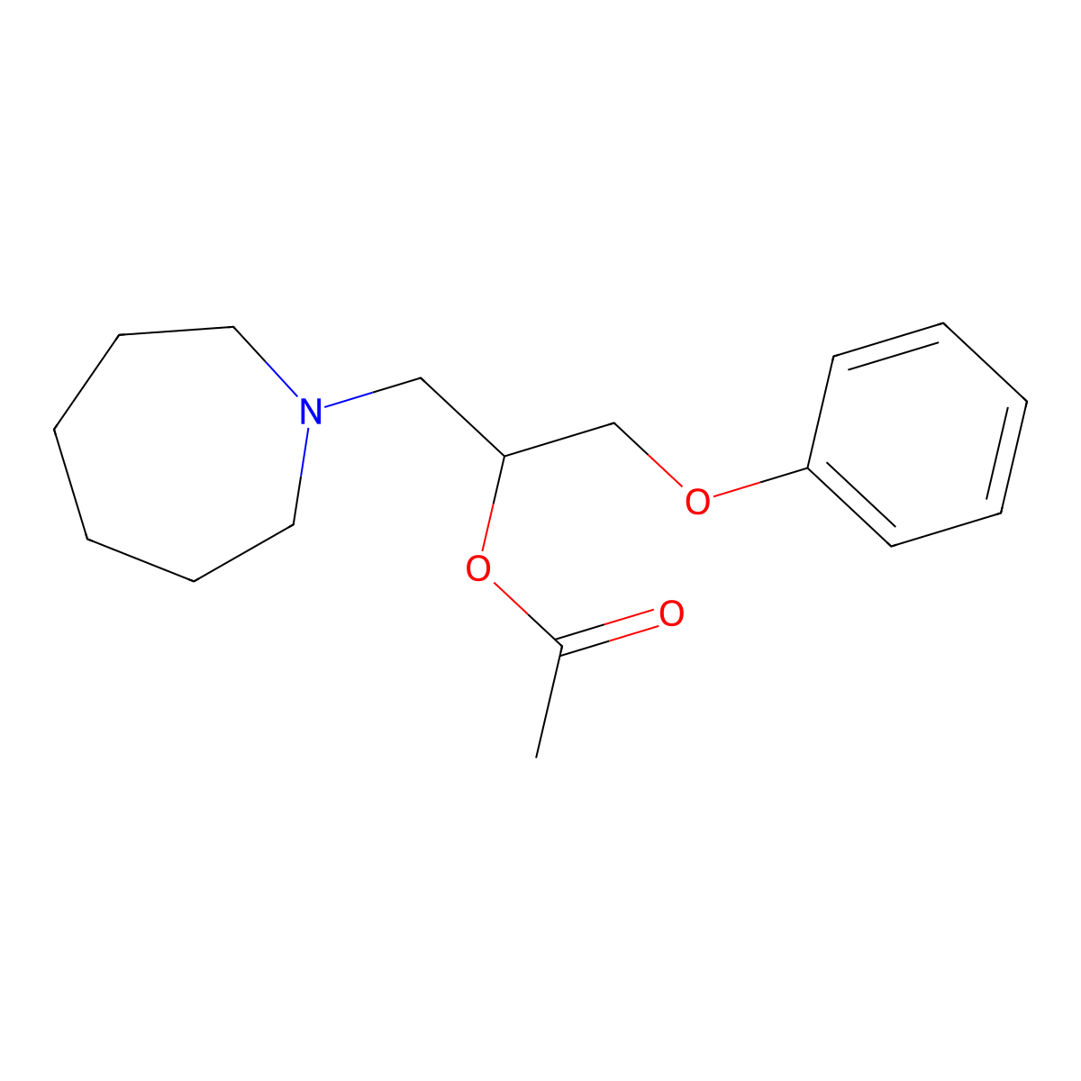 [1-(Azepan-1-yl)-3-phenoxypropan-2-yl] acetate molecular structure, CAS 351335-88-1