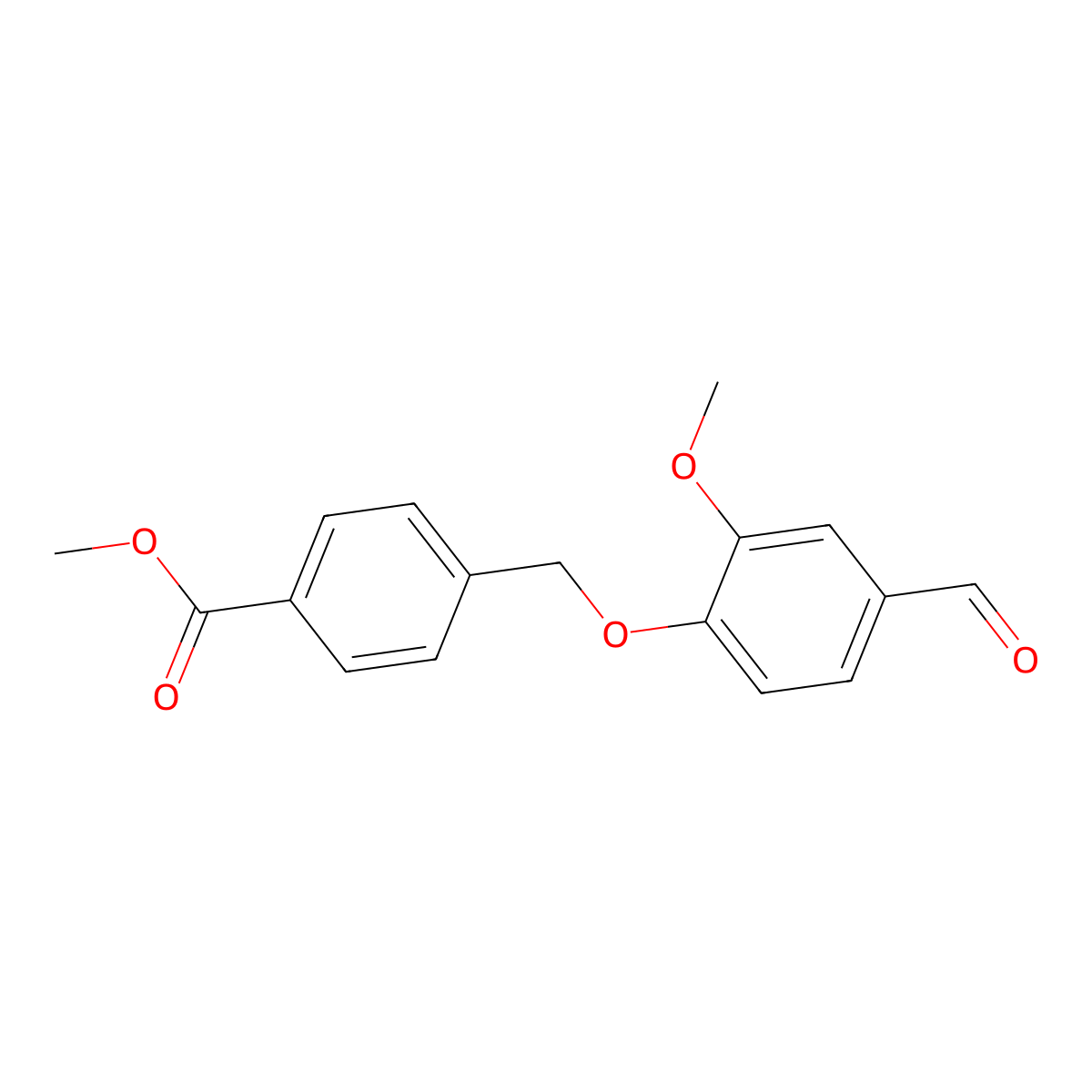 Methyl 4-((4-formyl-2-methoxyphenoxy)methyl)benzoate molecular structure, CAS 351336-10-2