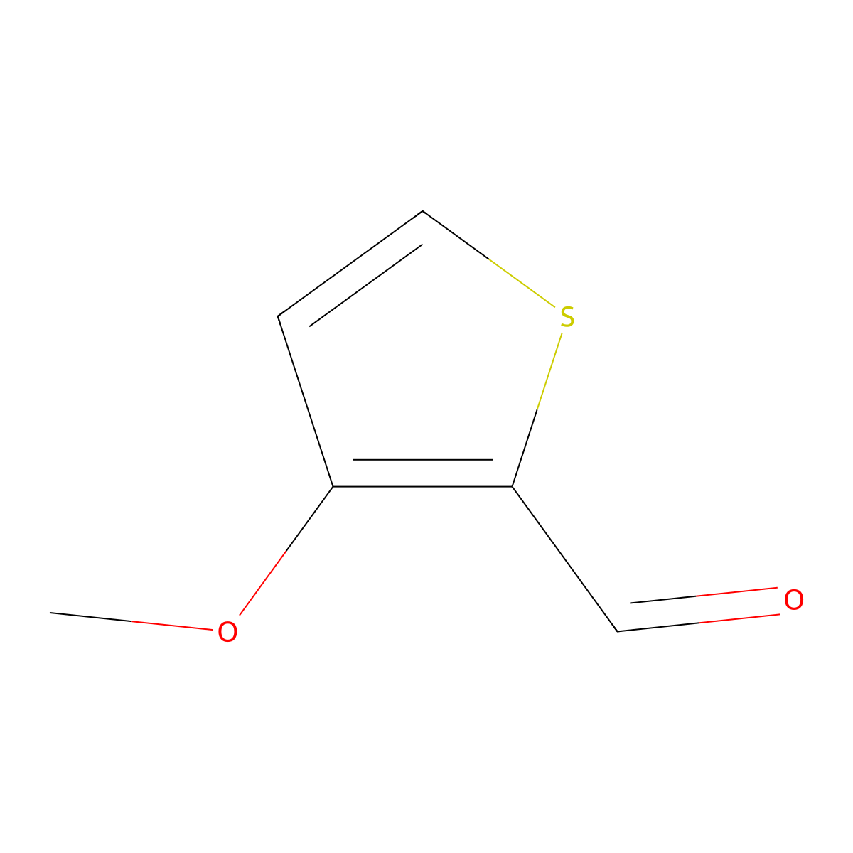 3-Methoxythiophene-2-carbaldehyde molecular structure, CAS 35134-07-7