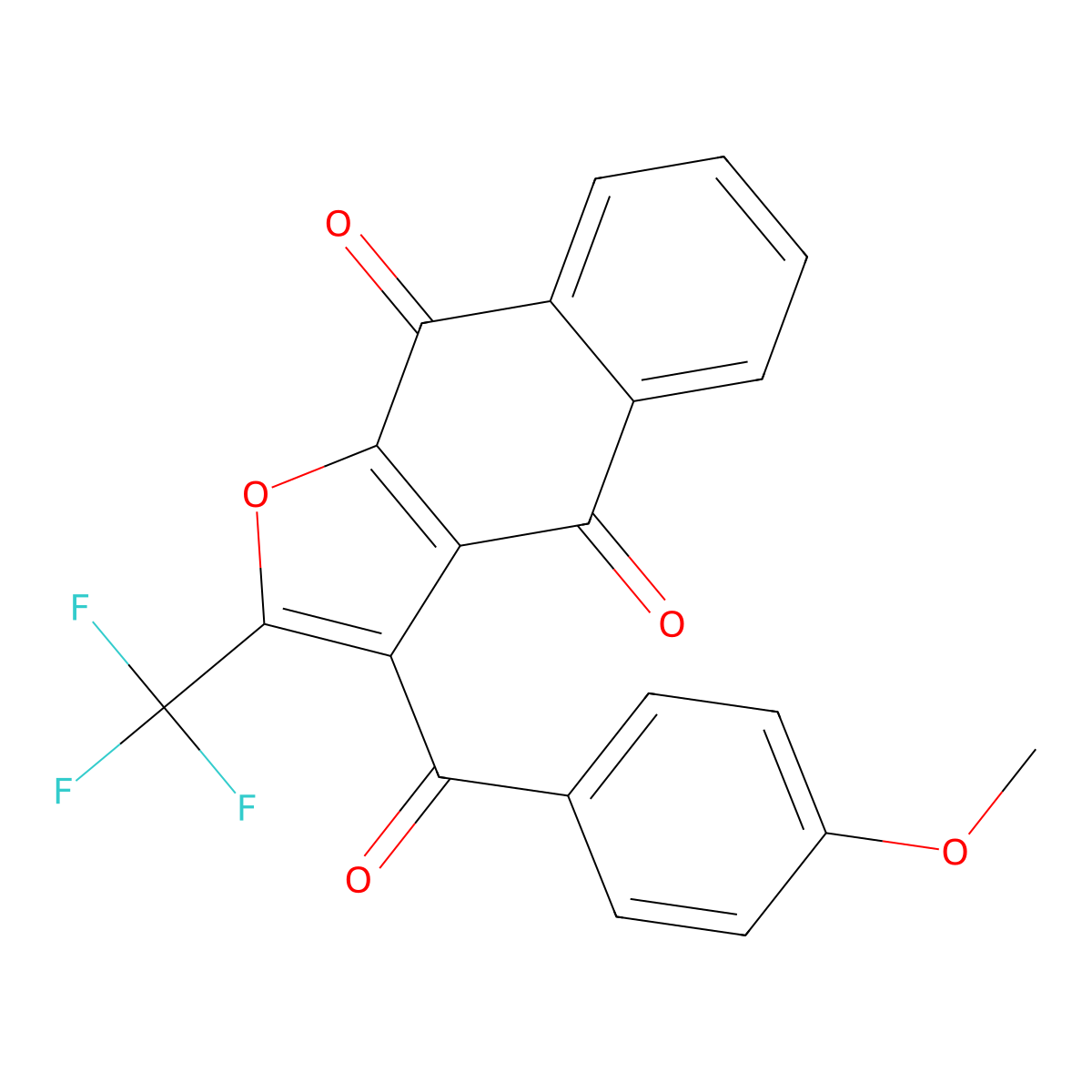 3-(4-Methoxybenzoyl)-2-(trifluoromethyl)naphtho[2,3-b]furan-4,9-dione molecular structure, CAS 351342-53-5