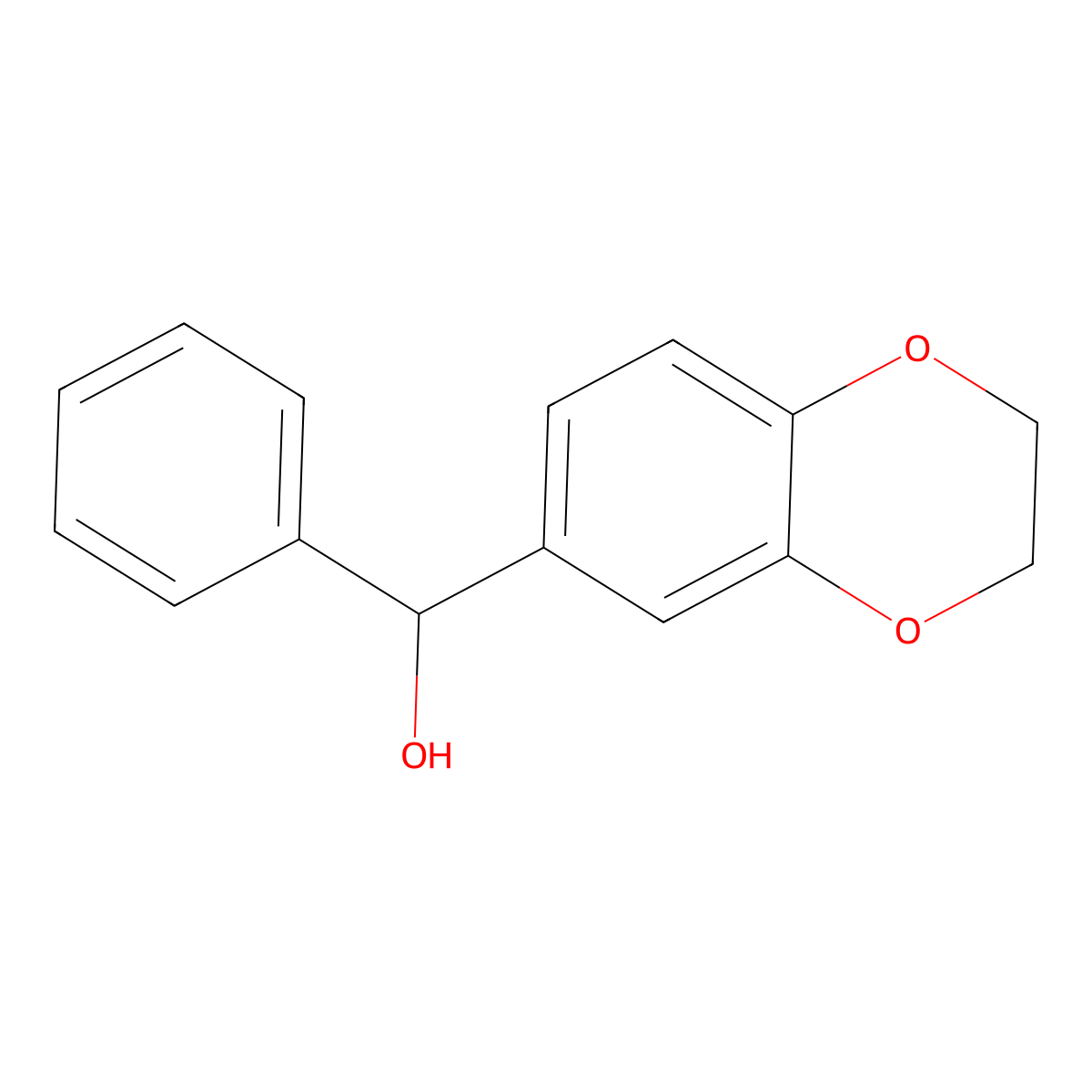 (2,3-DihydrobenZo[b][1,4]dioxin-6-yl)(phenyl)methanol molecular structure, CAS 351342-79-5