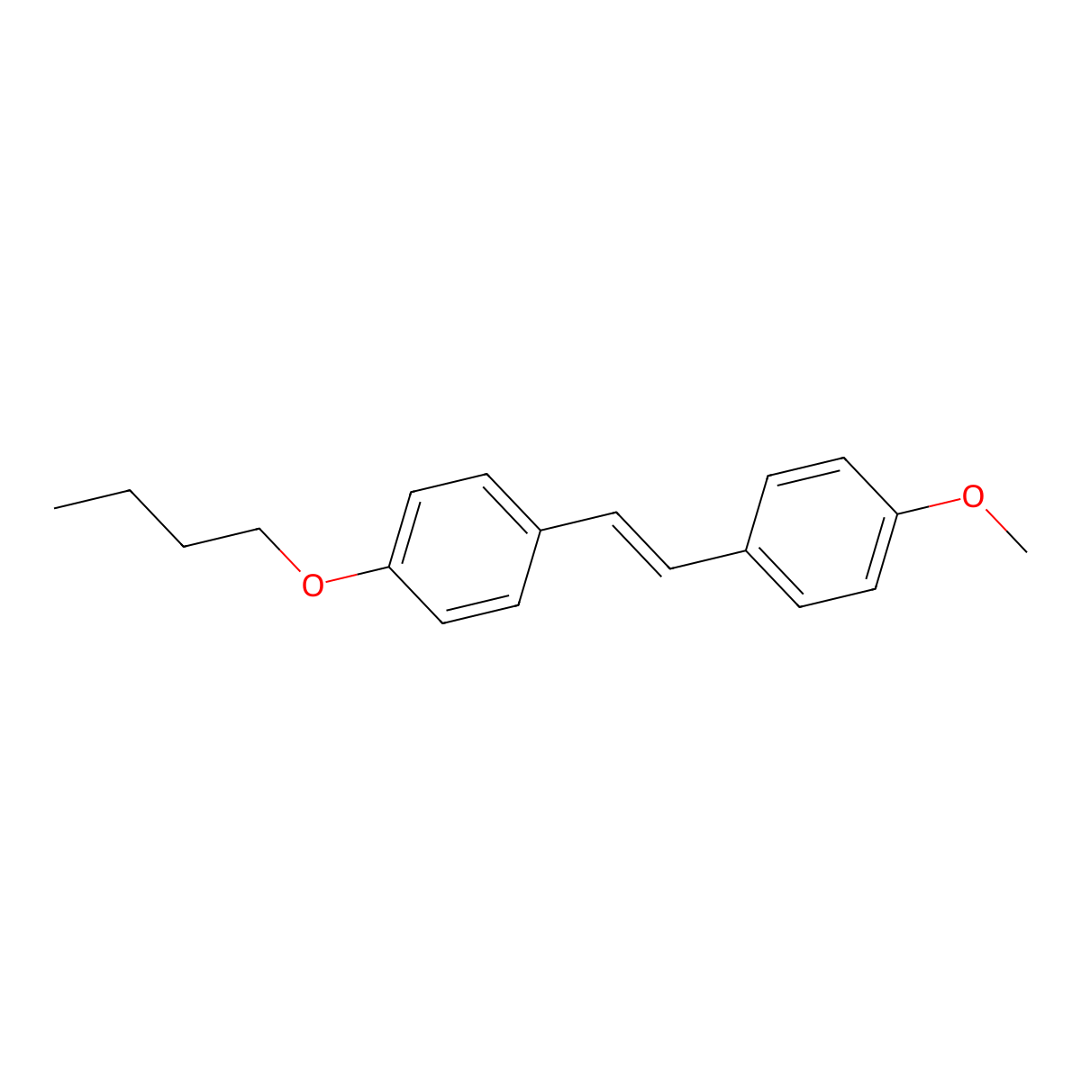 4-Methoxy-4'-butoxy-trans-stilbene molecular structure, CAS 35135-42-3