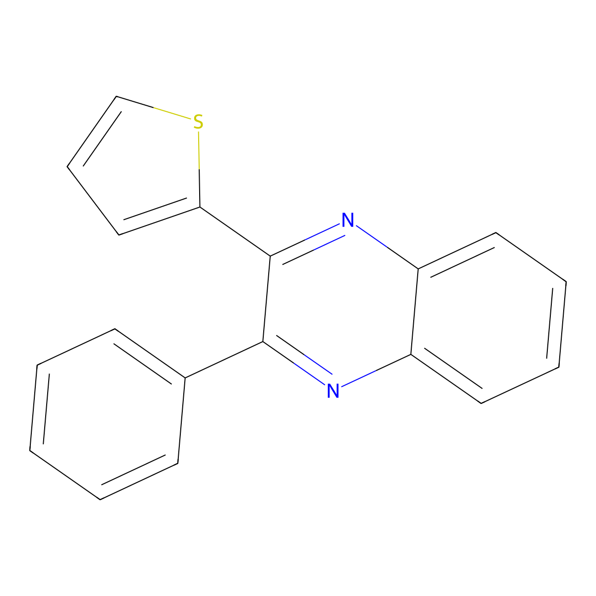 2-Phenyl-3-thiophen-2-ylquinoxaline molecular structure, CAS 351353-24-7