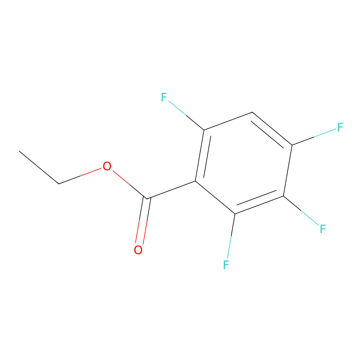 2,3,4,6-Tetrafluorobenzoic acid ethyl ester molecular structure, CAS 351354-29-5
