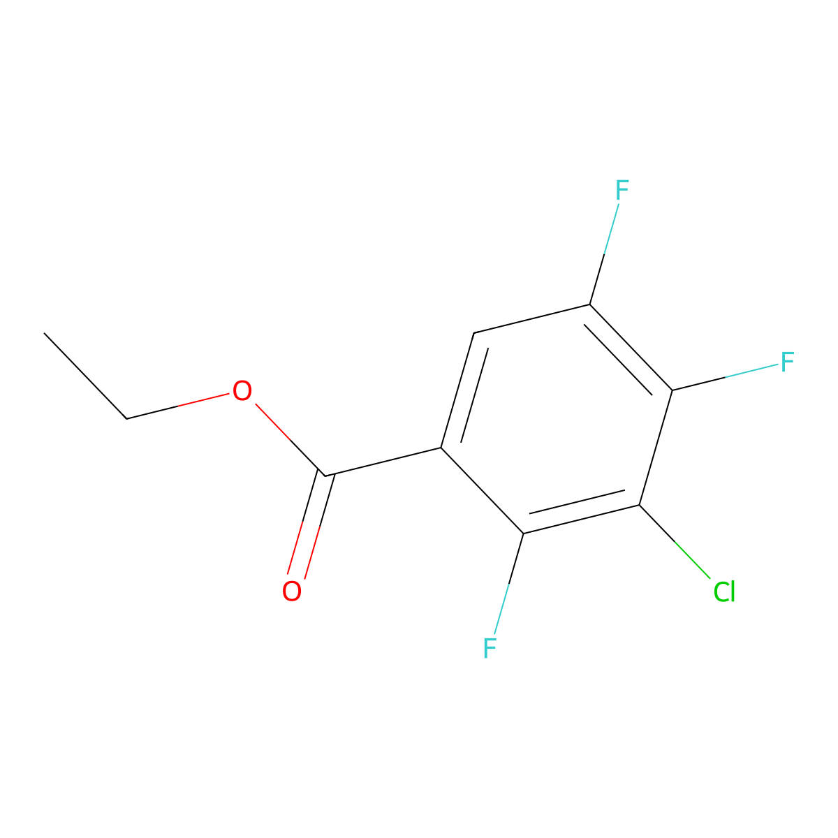 3-Chloro-2,4,5-trifluorobenzoic acid ethyl ester molecular structure, CAS 351354-33-1