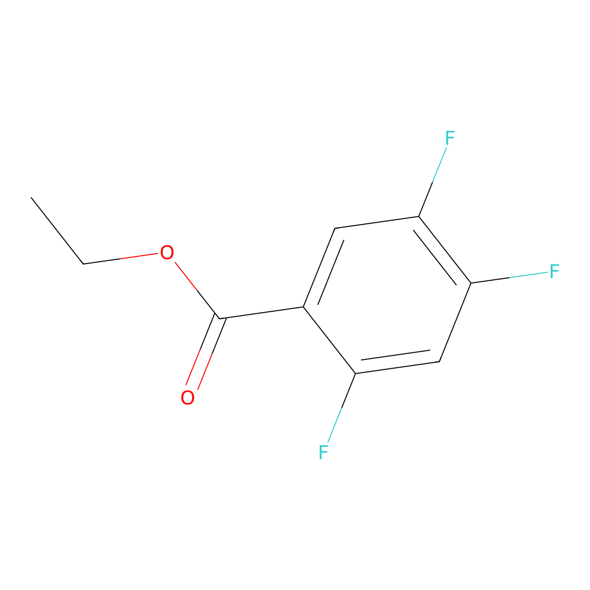 Benzoic acid, 2,4,5-trifluoro-, ethyl ester molecular structure, CAS 351354-41-1