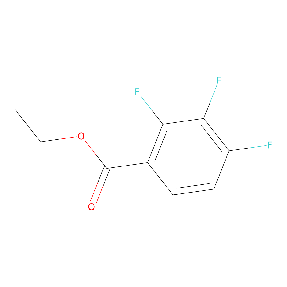 Benzoic acid, 2,3,4-trifluoro-, ethyl ester molecular structure, CAS 351354-50-2