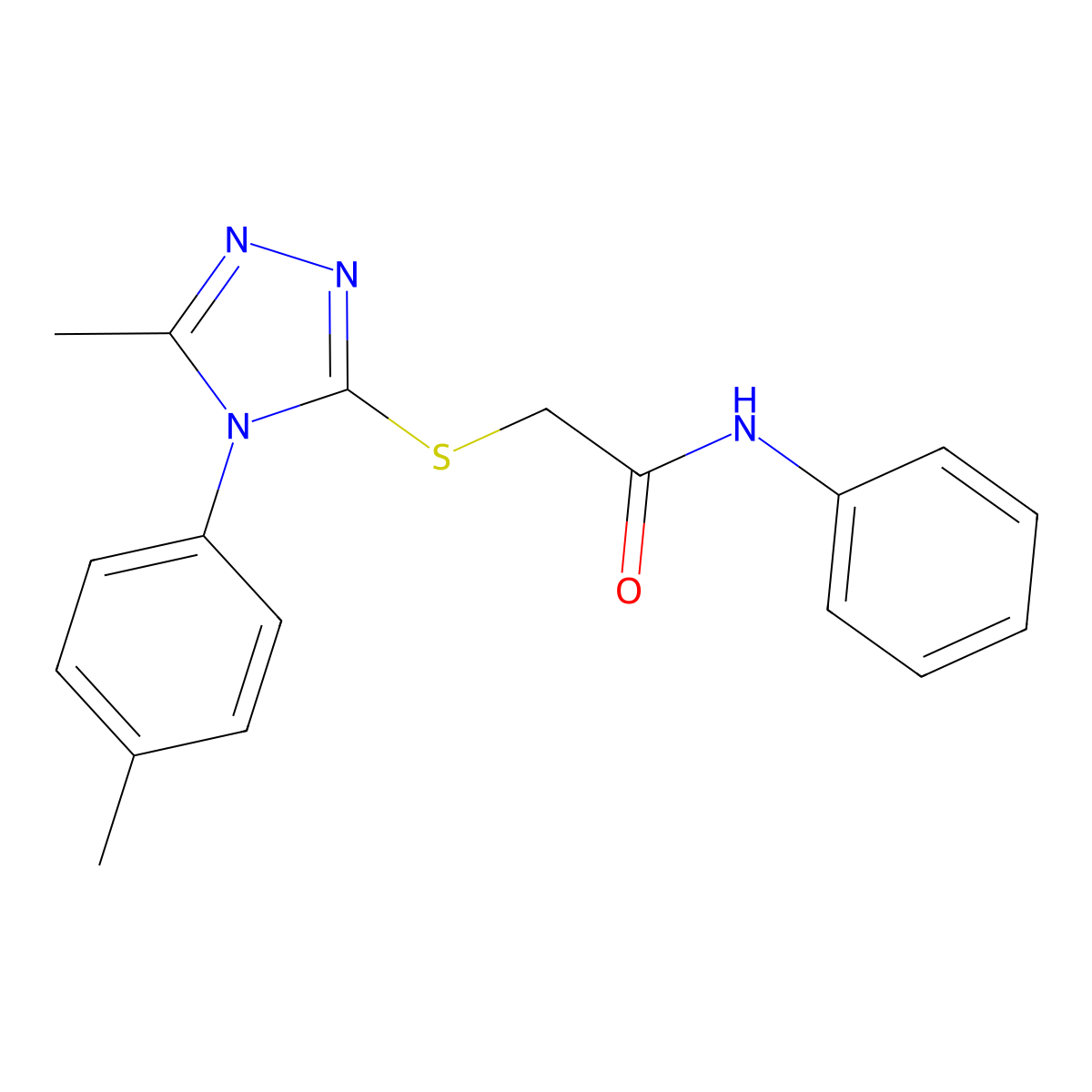 2-((5-Methyl-4-(4-methylphenyl)-4H-1,2,4-triazol-3-YL)thio)-N-phenylacetamide molecular structure, CAS 351356-26-8