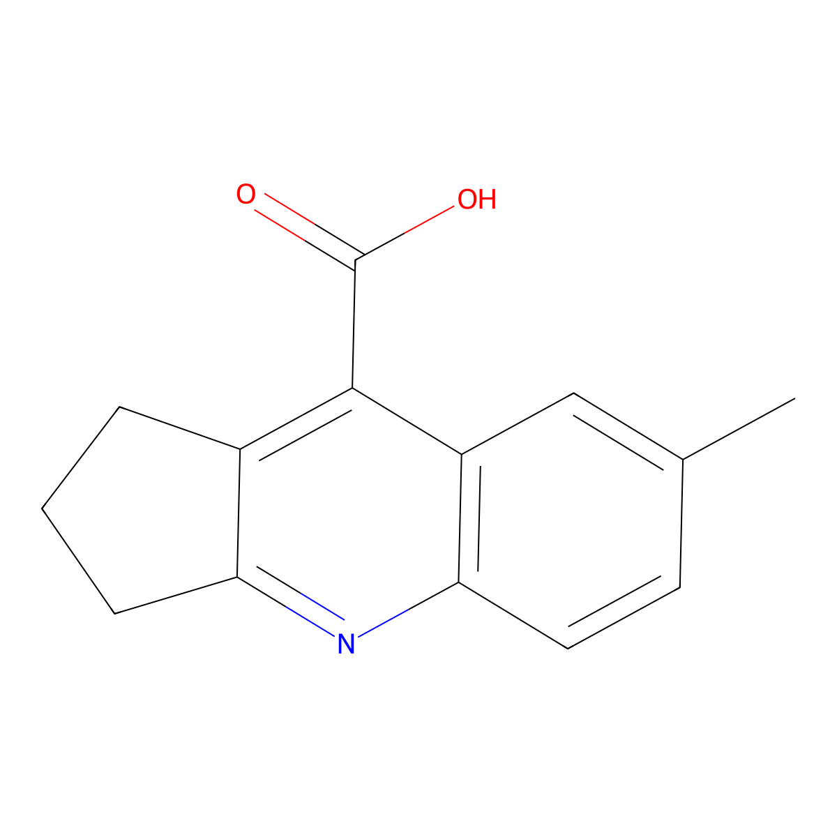 7-Methyl-2,3-dihydro-1H-cyclopenta[b]quinoline-9-carboxylic acid molecular structure, CAS 351357-11-4
