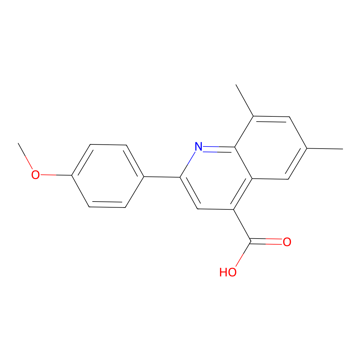 2-(4-Methoxyphenyl)-6,8-dimethyl-4-quinolinecarboxylic acid molecular structure, CAS 351357-29-4
