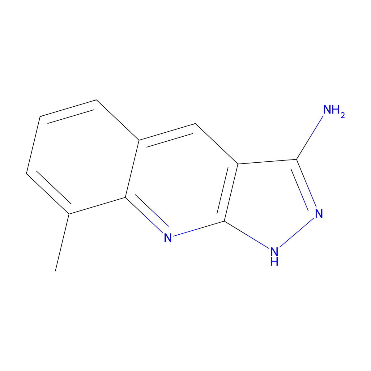 8-Methyl-1H-pyrazolo[3,4-b]quinolin-3-ylamine molecular structure, CAS 351357-40-9