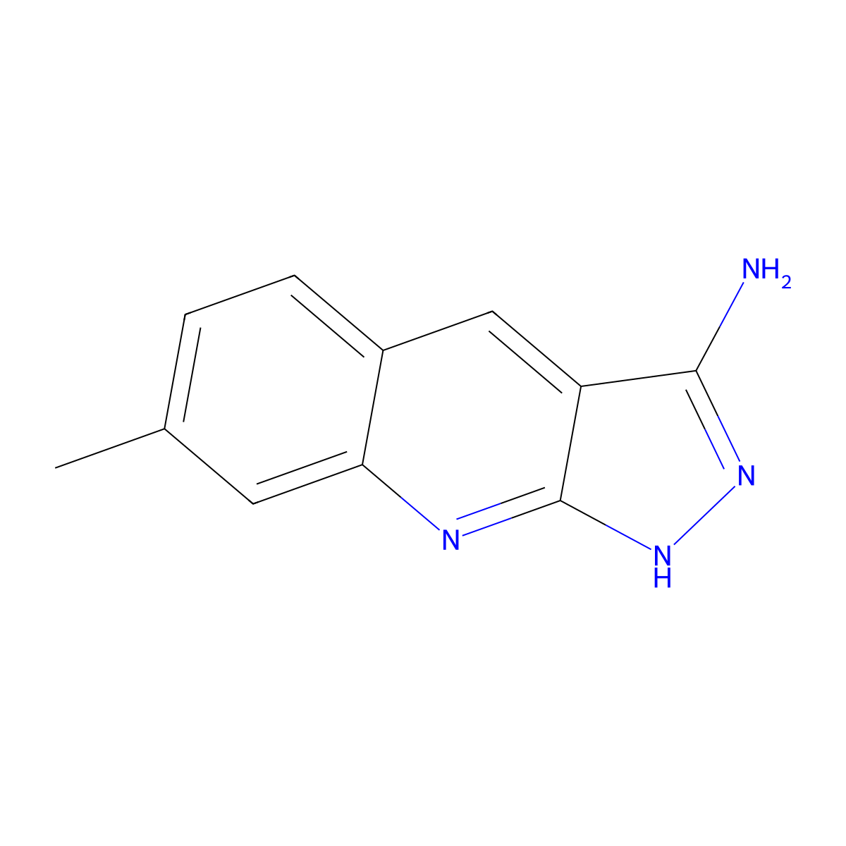 7-Methyl-1H-pyrazolo[3,4-b]quinolin-3-ylamine molecular structure, CAS 351357-44-3