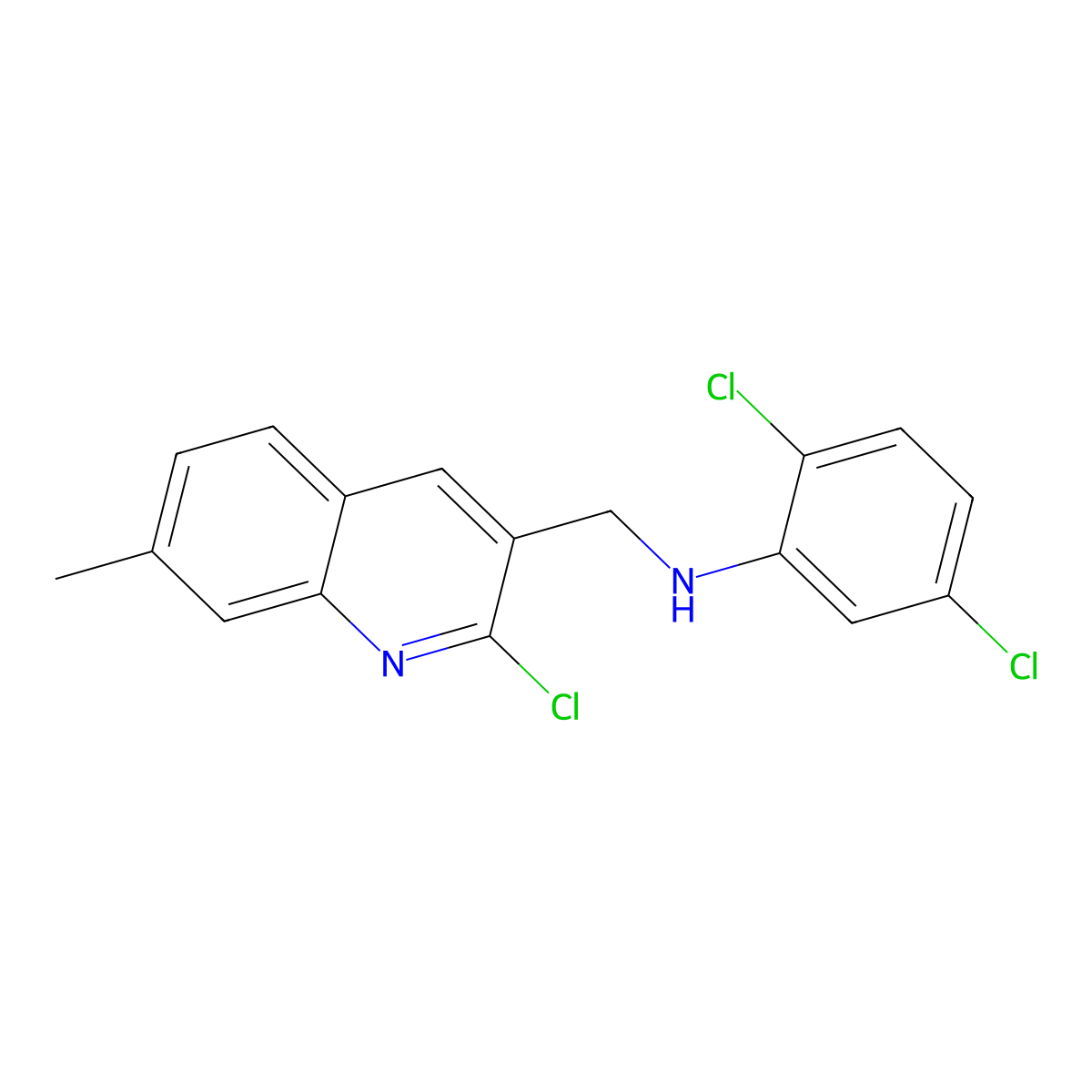 2,5-dichloro-N-[(2-chloro-7-methylquinolin-3-yl)methyl]aniline molecular structure, CAS 351357-48-7