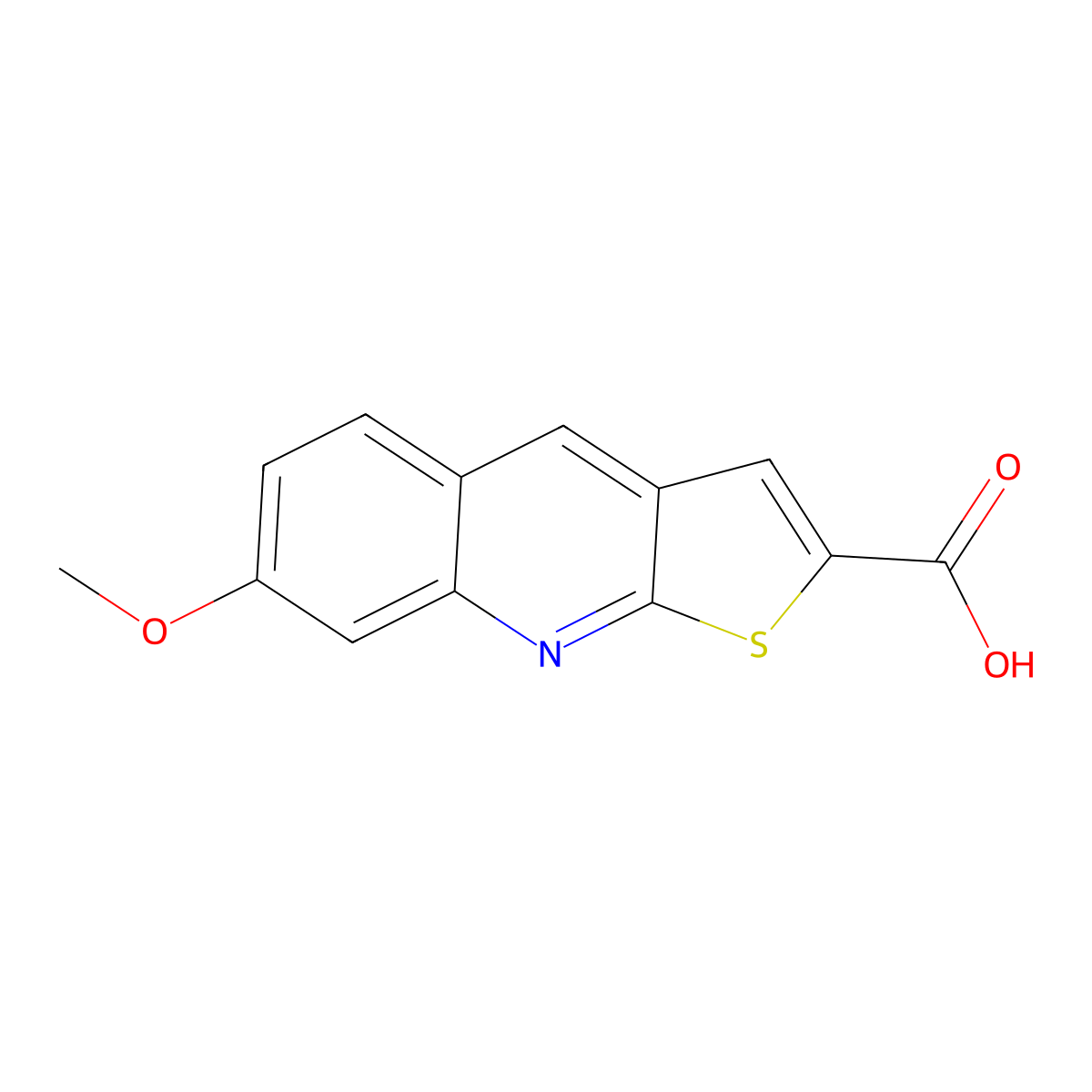 7-Methoxythieno[2,3-b]quinoline-2-carboxylic acid molecular structure, CAS 351358-68-4