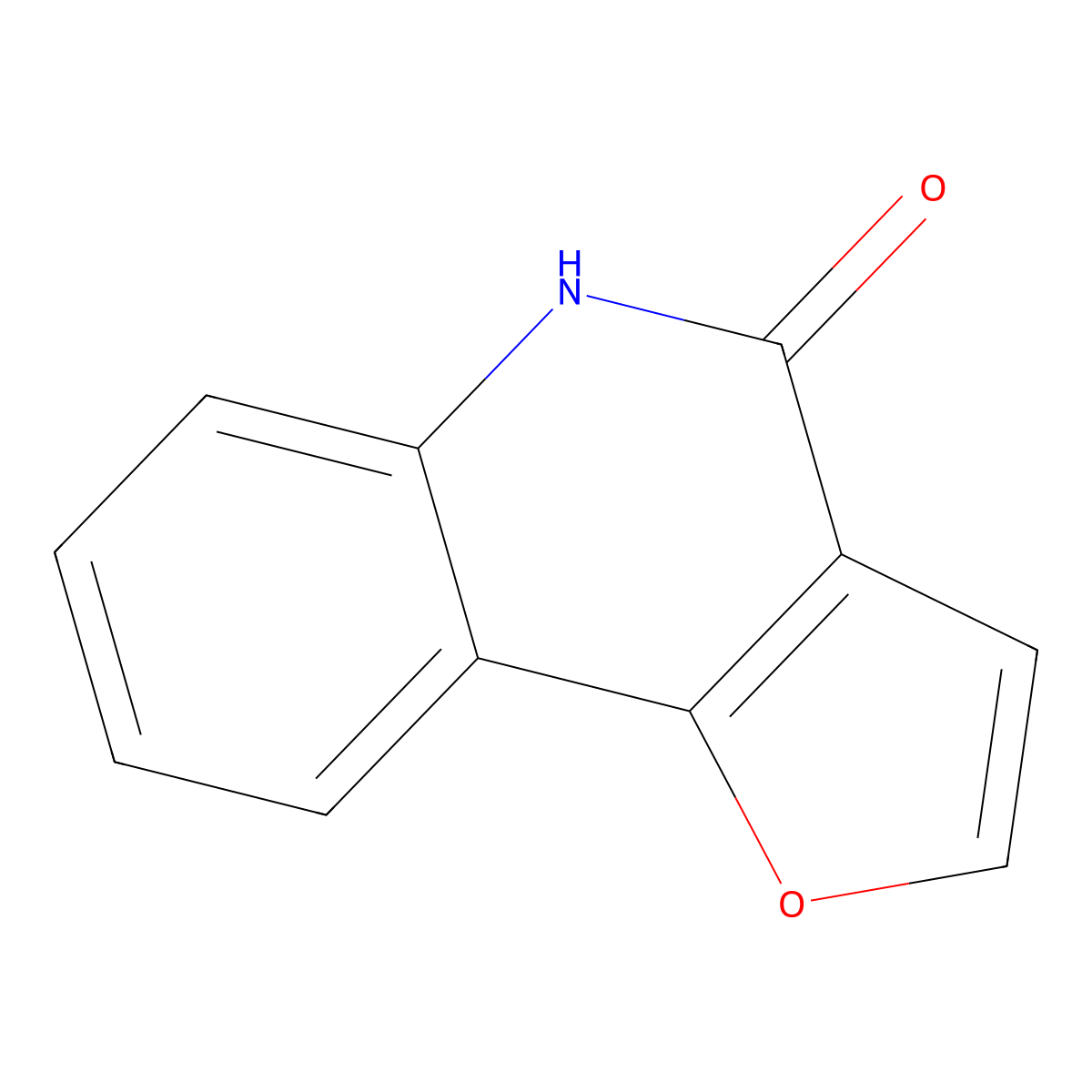 furo[3,2-c]quinolin-4(5H)-one molecular structure, CAS 35136-12-0