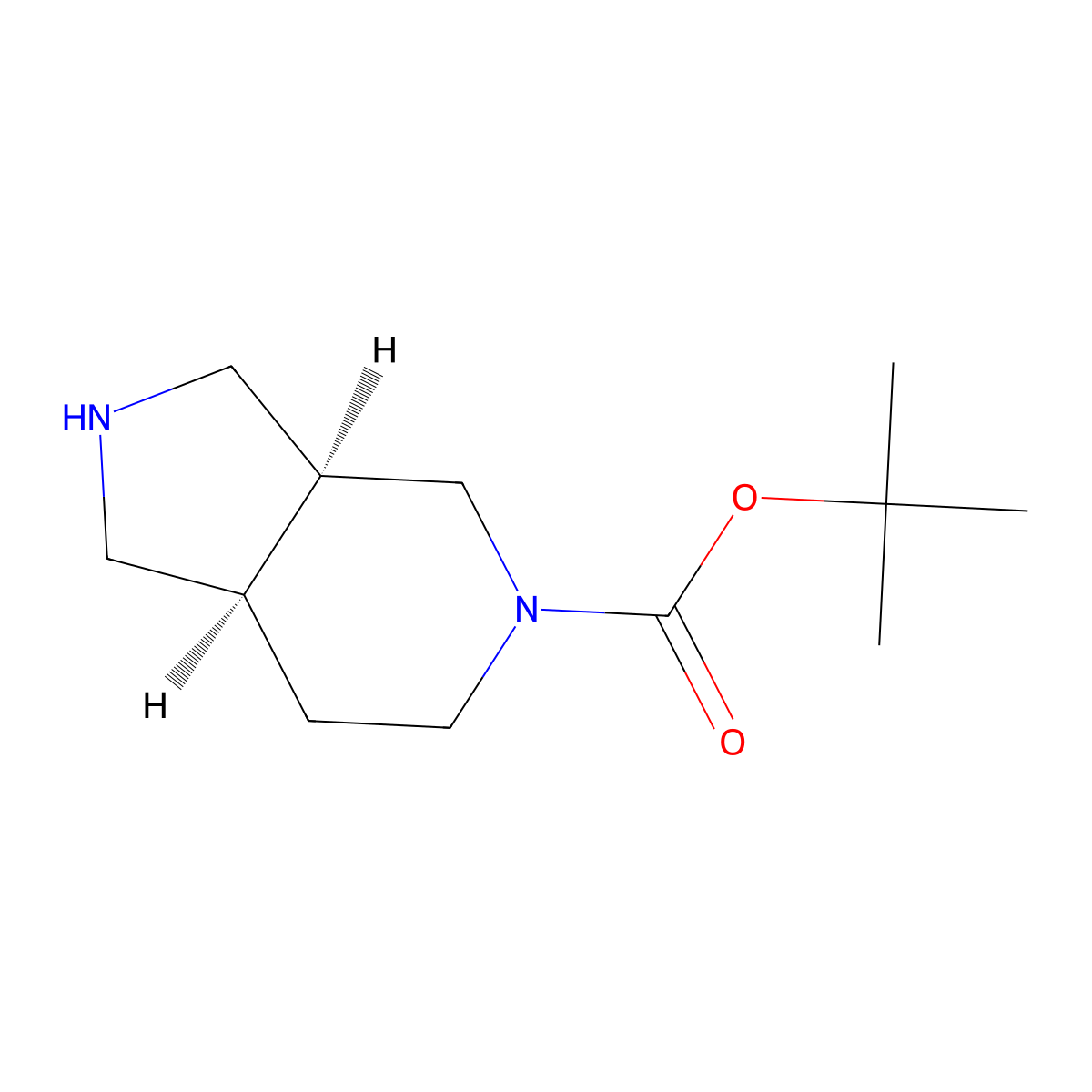 tert-butyl (3aS,7aR)-1,2,3,3a,4,6,7,7a-octahydropyrrolo[3,4-c]pyridine-5-carboxylate molecular structure, CAS 351362-72-6