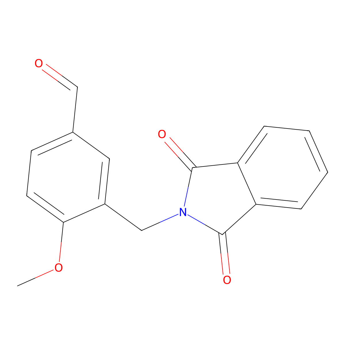3-((1,3-Dioxoisoindolin-2-yl)methyl)-4-methoxybenzaldehyde molecular structure, CAS 351366-08-0