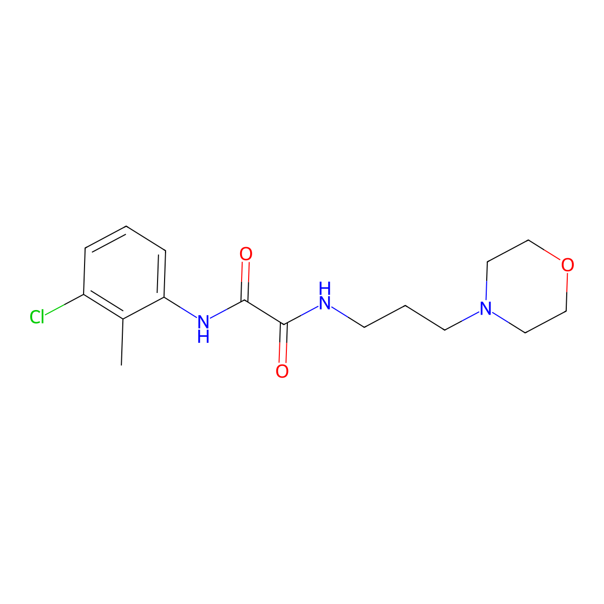 N'-(3-chloro-2-methylphenyl)-N-(3-morpholin-4-ylpropyl)oxamide molecular structure, CAS 351367-83-4
