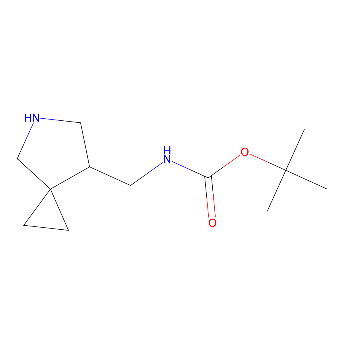 tert-Butyl N-({5-azaspiro[2.4]heptan-7-yl}methyl)carbamate molecular structure, CAS 351369-07-8