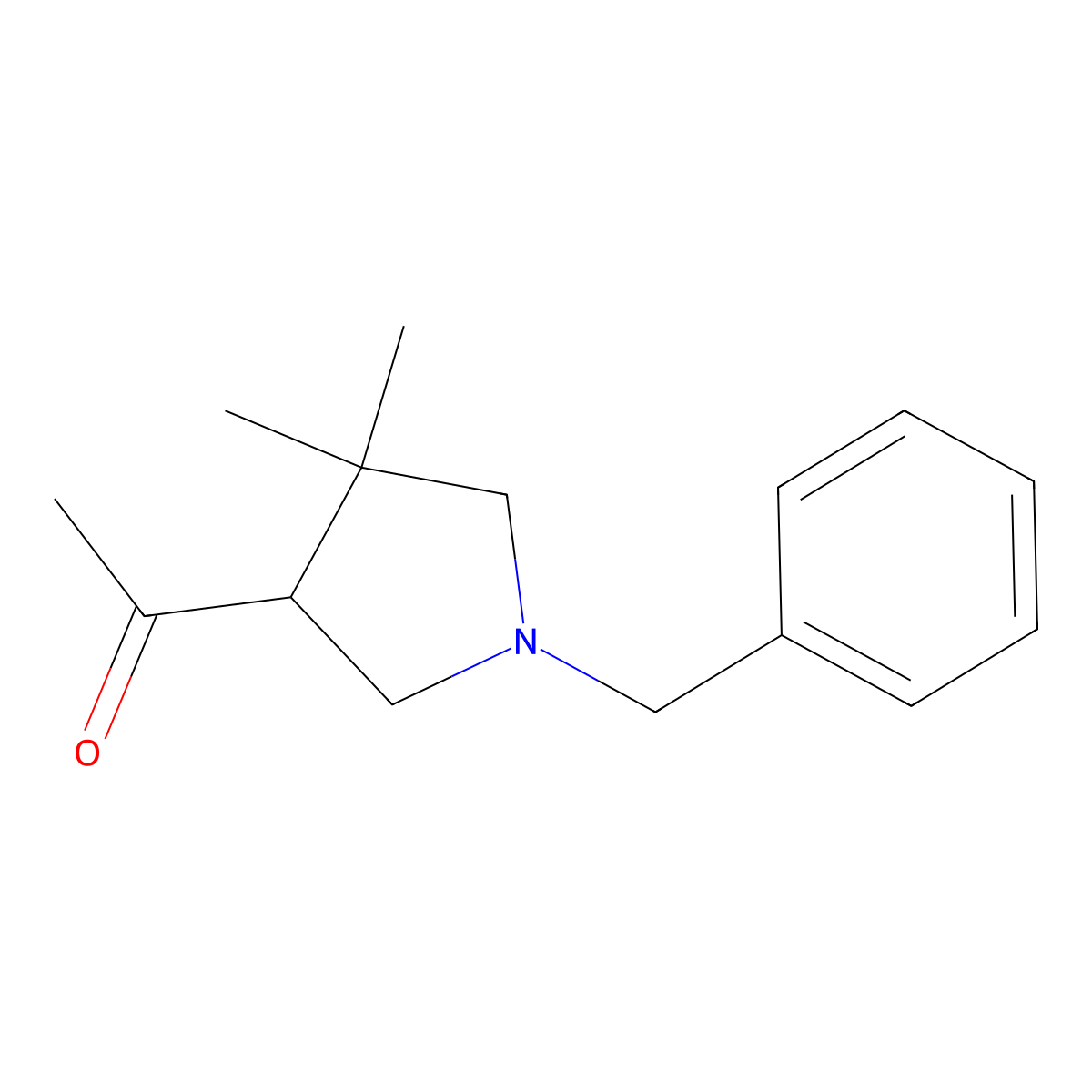 1-(1-Benzyl-4,4-dimethylpyrrolidin-3-yl)ethanone molecular structure, CAS 351370-01-9