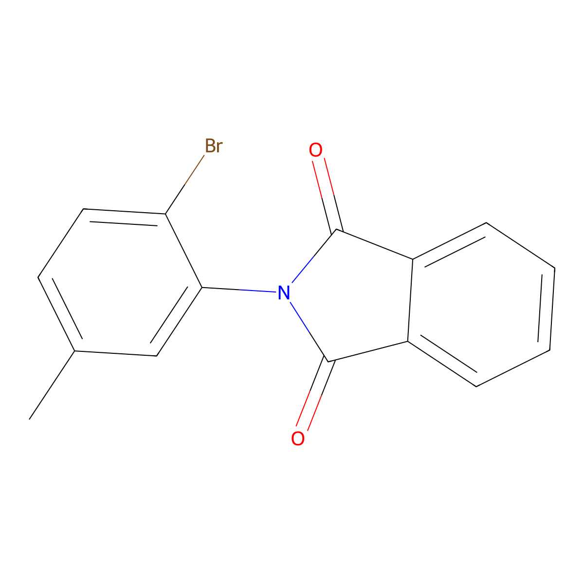2-(2-Bromo-5-methylphenyl)isoindoline-1,3-dione molecular structure, CAS 351370-13-3