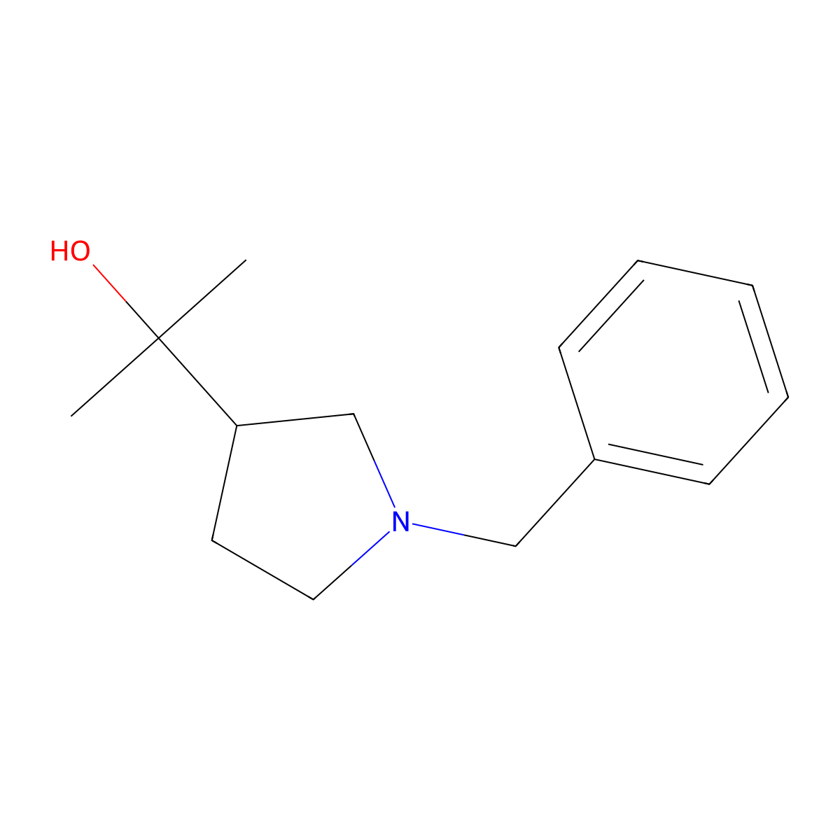 2-(1-Benzylpyrrolidin-3-yl)propan-2-ol molecular structure, CAS 351370-67-7
