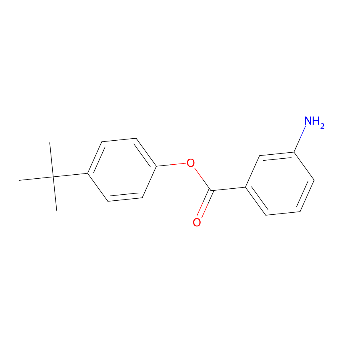4-Tert-butylphenyl 3-aminobenzoate molecular structure, CAS 351370-68-8
