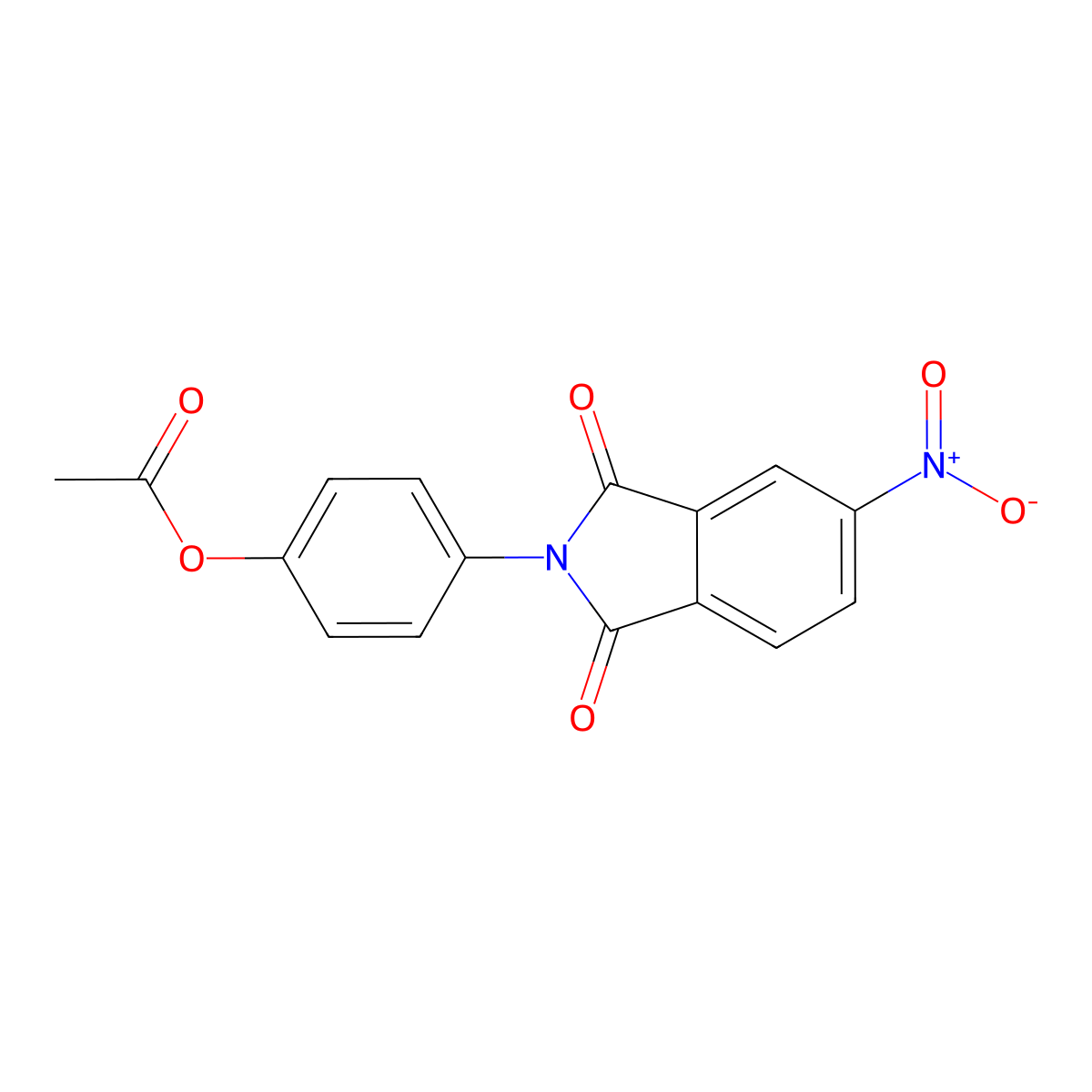 4-(5-nitro-1,3-dioxo-1,3-dihydro-2H-isoindol-2-yl)phenyl acetate molecular structure, CAS 351371-35-2