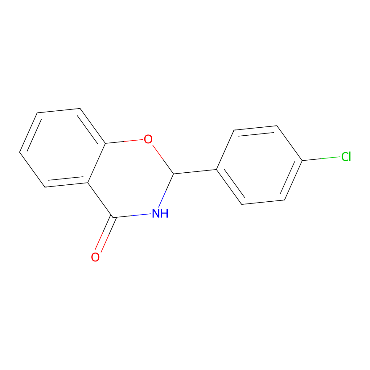 2-(4-Chlorophenyl)-2H-benzo[e][1,3]oxazin-4(3H)-one molecular structure, CAS 35141-49-2