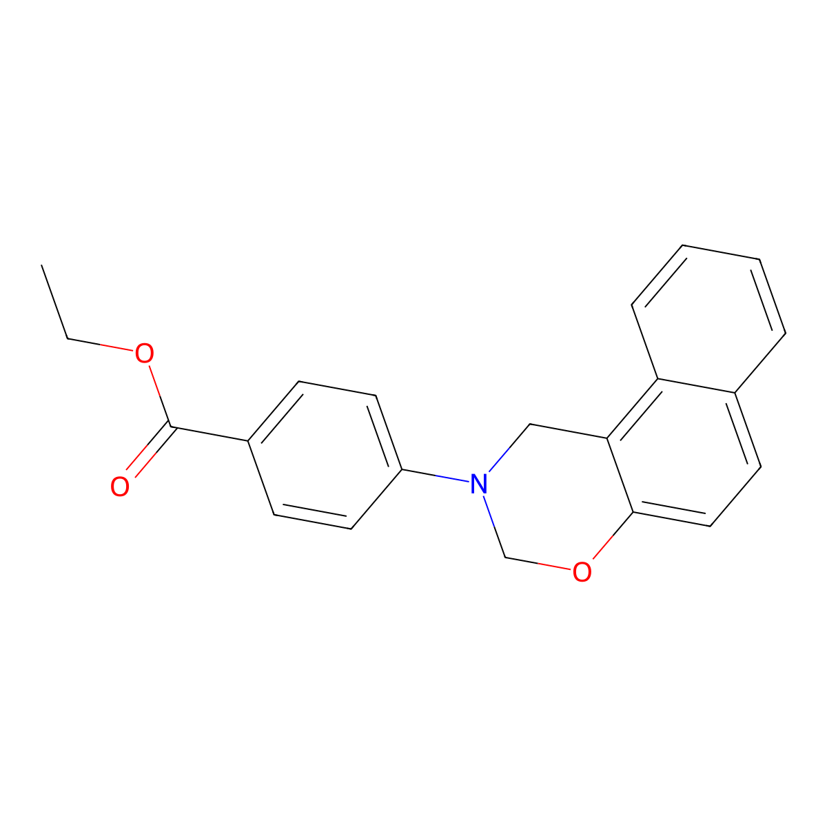 ethyl 4-(1H-naphtho[1,2-e][1,3]oxazin-2(3H)-yl)benzoate molecular structure, CAS 35141-67-4