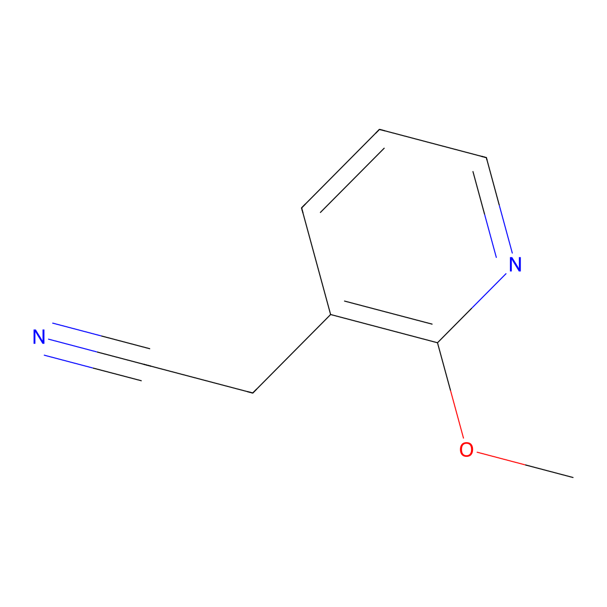 2-(2-Methoxypyridin-3-yl)acetonitrile molecular structure, CAS 351410-37-2