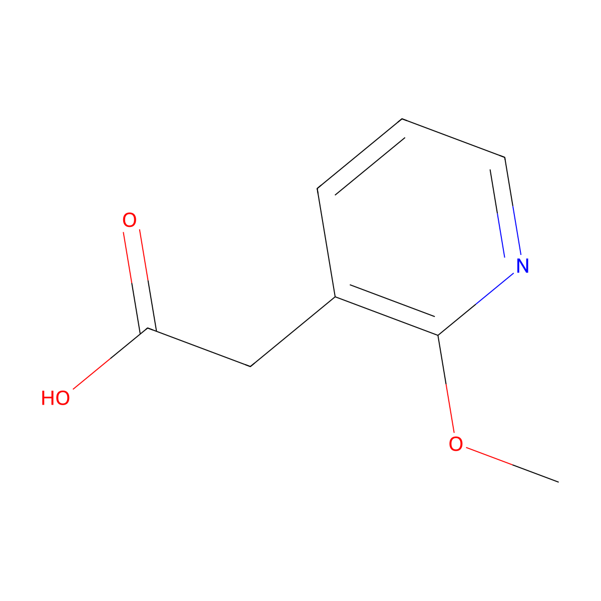 2-Methoxy-3-pyridineacetic acid molecular structure, CAS 351410-38-3