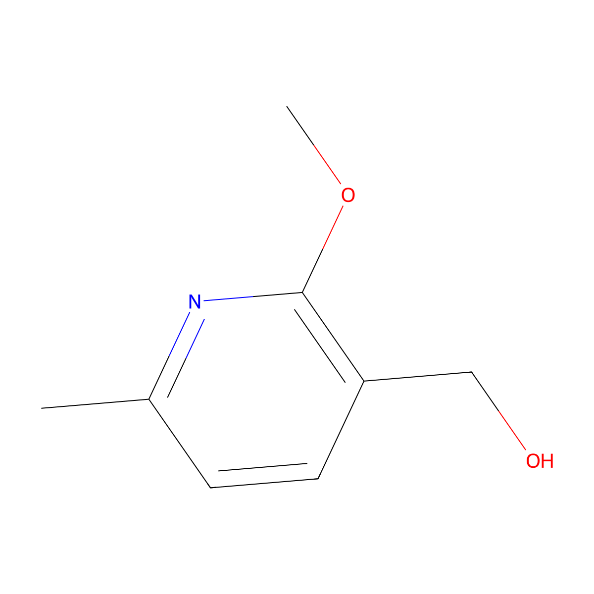 (2-Methoxy-6-methylpyridin-3-yl)methanol molecular structure, CAS 351410-45-2