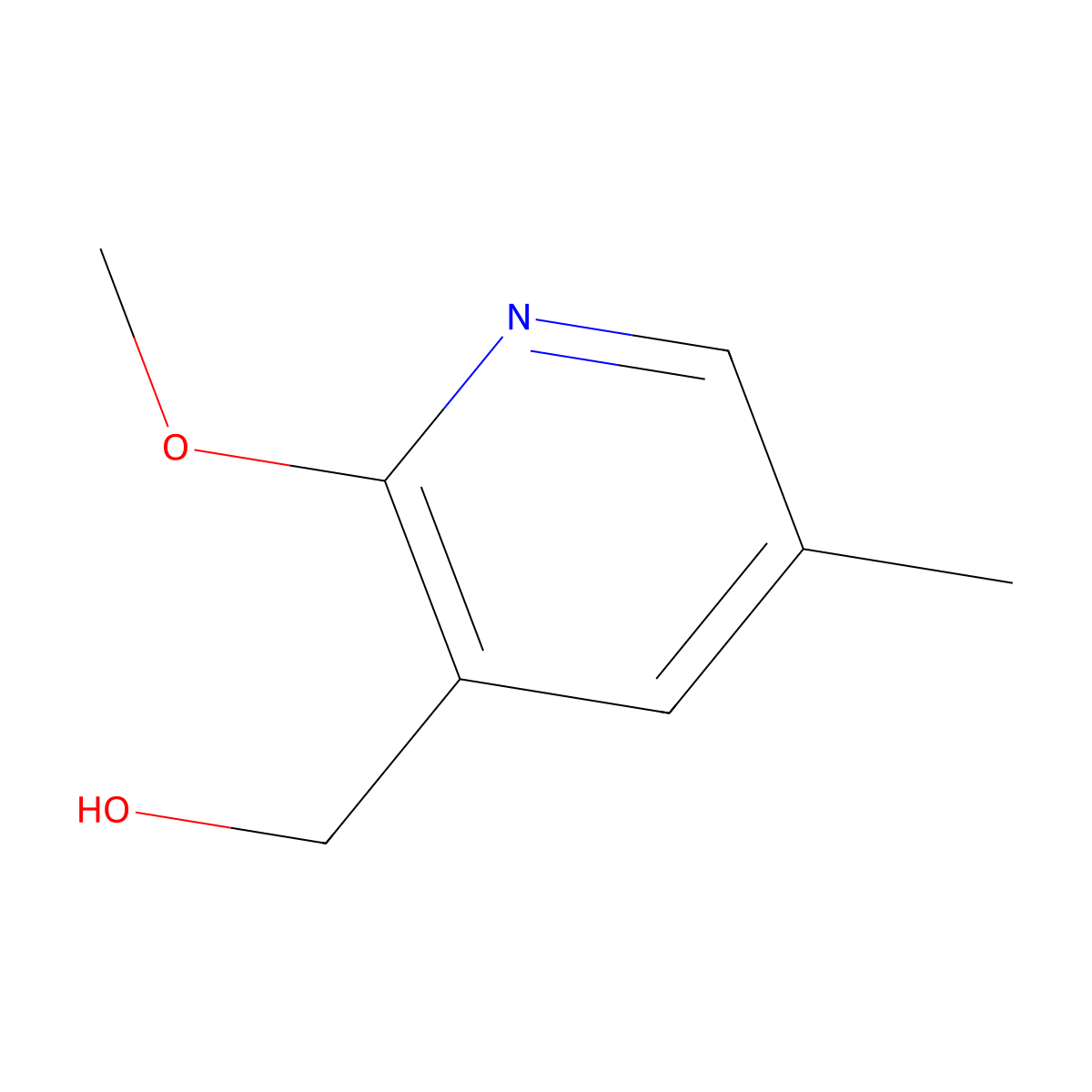 (2-Methoxy-5-methylpyridin-3-yl)methanol molecular structure, CAS 351410-48-5